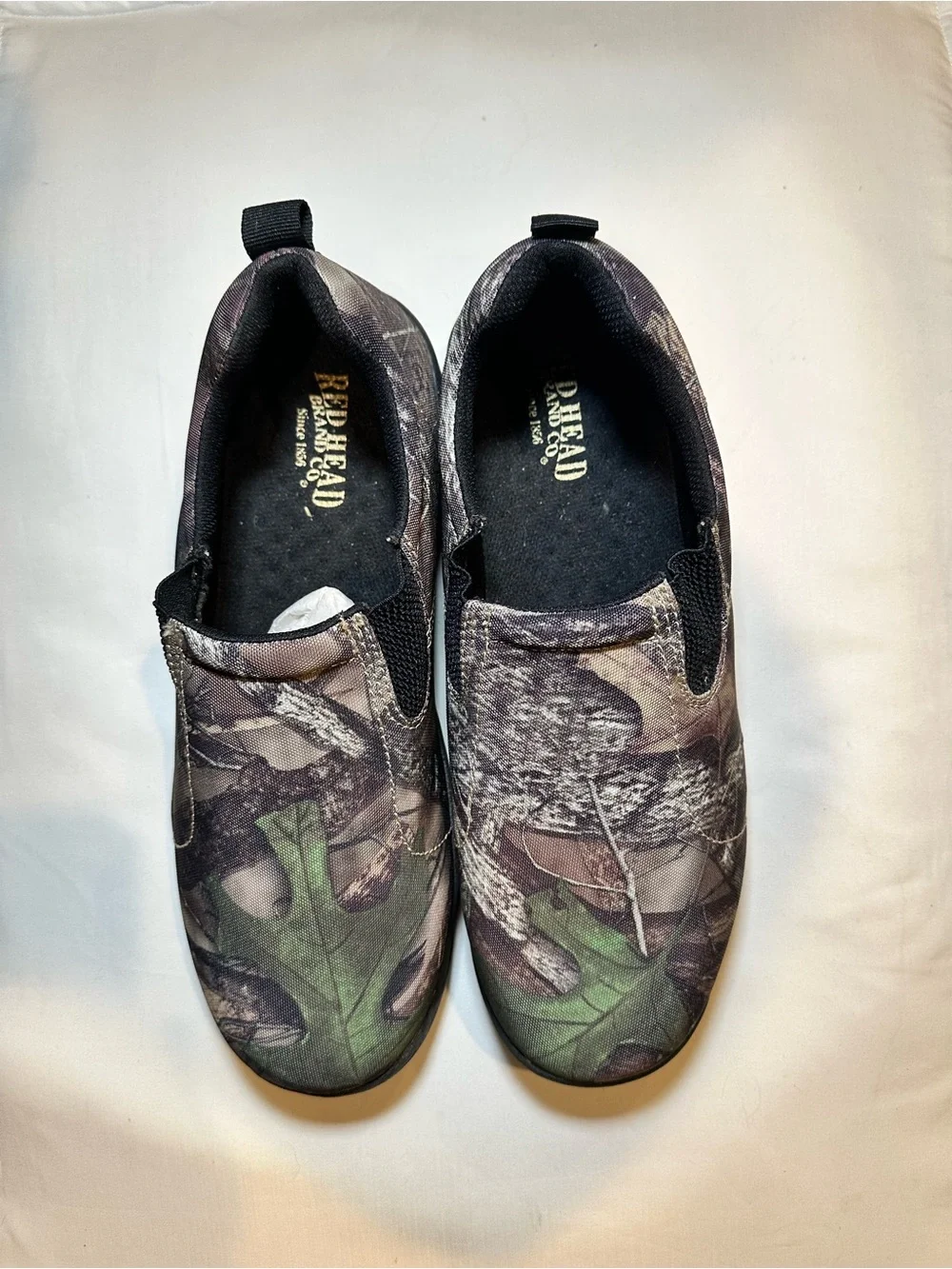 Men’s Camo Slip-On Loafers - Green/Brown